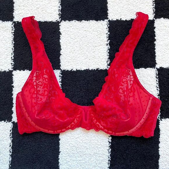 NWT Adore Me Red Velvet Bra 34C - Picture 1 of 6